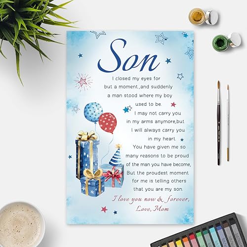 Heartfelt Birthday Greeting Card for Son from Mom - My Son Edition
