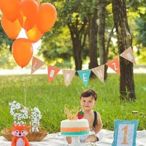 Sweet One Cake Topper for 1st Birthday - Strawberry Theme Decoration