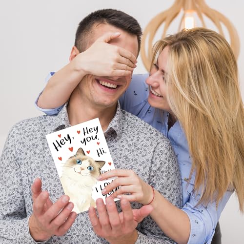 Funny Cat Greeting Card for Mother's Day Birthday Anniversary