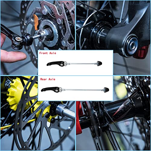 1Pair Quick Release Bicycle Hubs Bike Wheel Hub Front and Rear Skewers Clip Kit for Mountain Bike