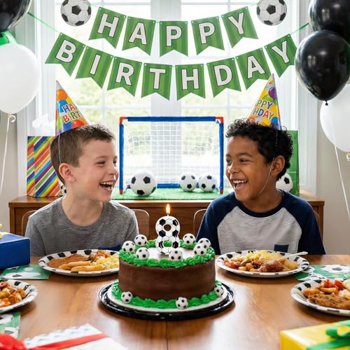 LASILE Soccer Number 8 Birthday Candle - Sports Themed Cake Topper, Party Supplies for Boys & Girls