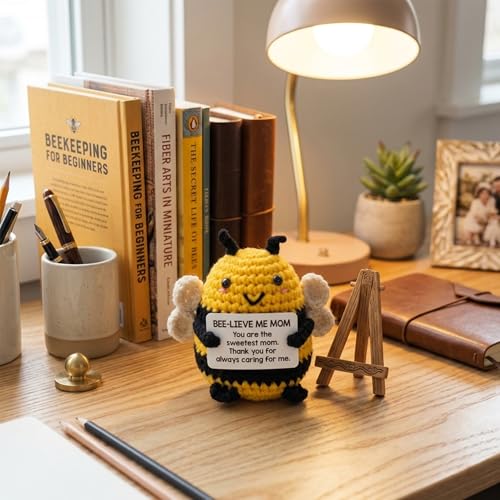 Bee-Lieve Me Mom Handmade Crochet Keepsake Ornament - Heartfelt Gift