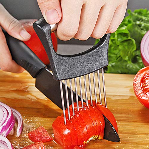 FUGJAOJO Stainless Steel Slicer - Versatile Kitchen Tool for Onions, Vegetables & Meat