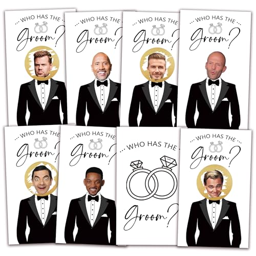 Who Has The Groom Bridal Shower Game - 41 Pcs Scratch Off Cards (White-2)
