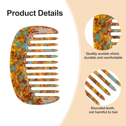 VOCOSTE Mini Wide Tooth Comb for Curly Hair - Anti-Static Travel Comb