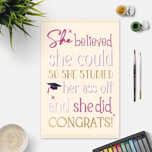 Funny Graduation Card for Daughter, Granddaughter, Sister