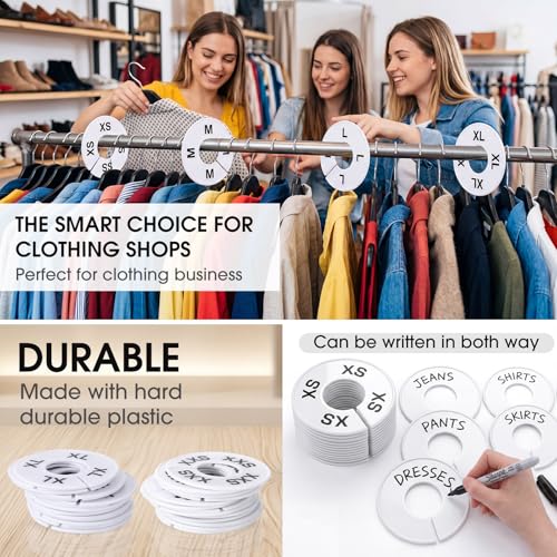 Blulu 10-Piece Baby Closet Size Dividers for Clothing Rod Organization
