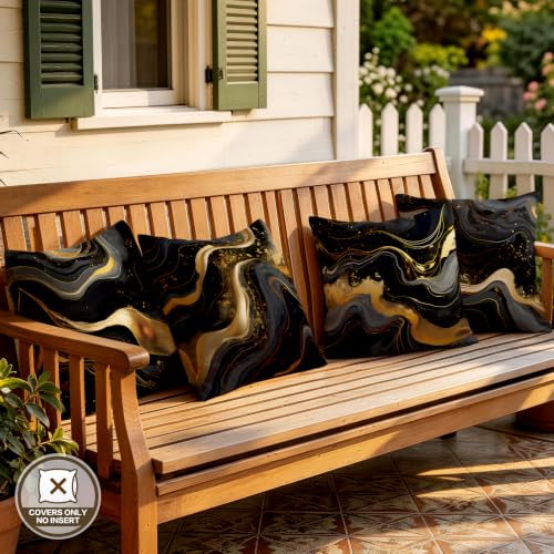 ORMAN Marble Throw Pillow Covers 18x18, Set of 4 Double-Sided Cushion Cases