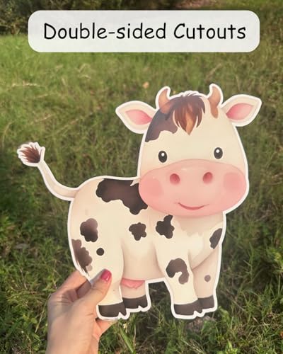 Farm Animal Cutouts with Stands - 12 Inch Party Decorations (6 PCS)