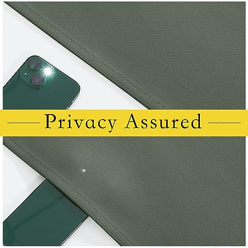 NICETOWN Dark Mallard French Door Sidelight Curtain 12"W x 72"L