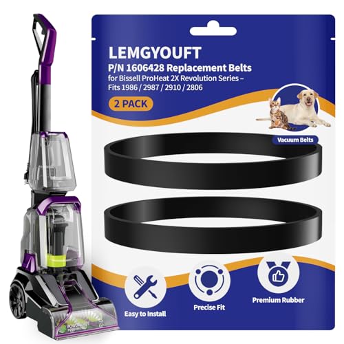 2-Pack Replacement Flat Pump Belts for Bissell Carpet Cleaners