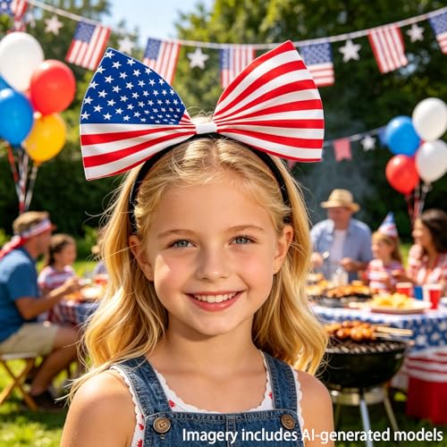 American Flag Patriotic Headband for 4th of July & Memorial Day