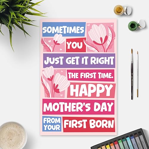 Funny Mother's Day Card from First Born - Humor Appreciation Gift