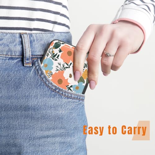 Rimilak RFID Blocking Aluminum Credit Card Holder - Orange Flower