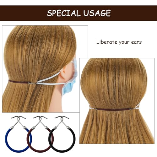 Hotop 15-Piece Elastic Ponytail Holder Hooks for Thick and Curly Hair