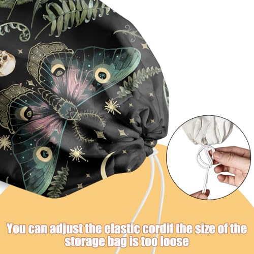 Gothic Moth Butterfly Plastic Bag Holder - Wall Mount Grocery Organizer 0201