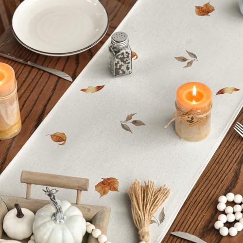 Fall Table Runner 13x48 Inch Polyester Home Decor for Dining & Parties