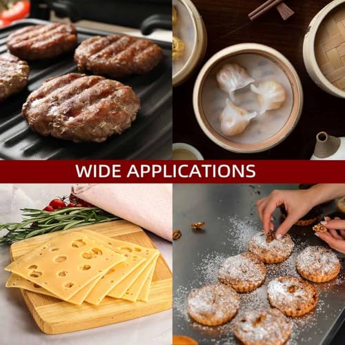 100 Pcs Non-Stick Hamburger Patty Papers - 4 Inch Baking Sheets