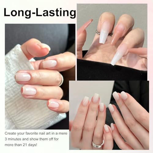 AILALUO Shimmery White Nail Polish Glossy Chip-Resistant 0.35 fl oz