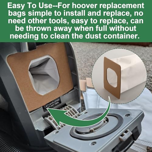Type I HEPA Vacuum Bags for Hoover Vacuum Cleaners - 5 Pack