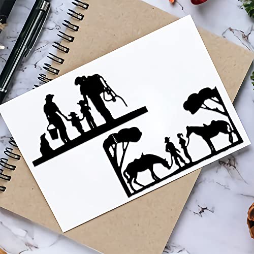 Horse Trees Family Die Cuts for Card Making - Estivaux