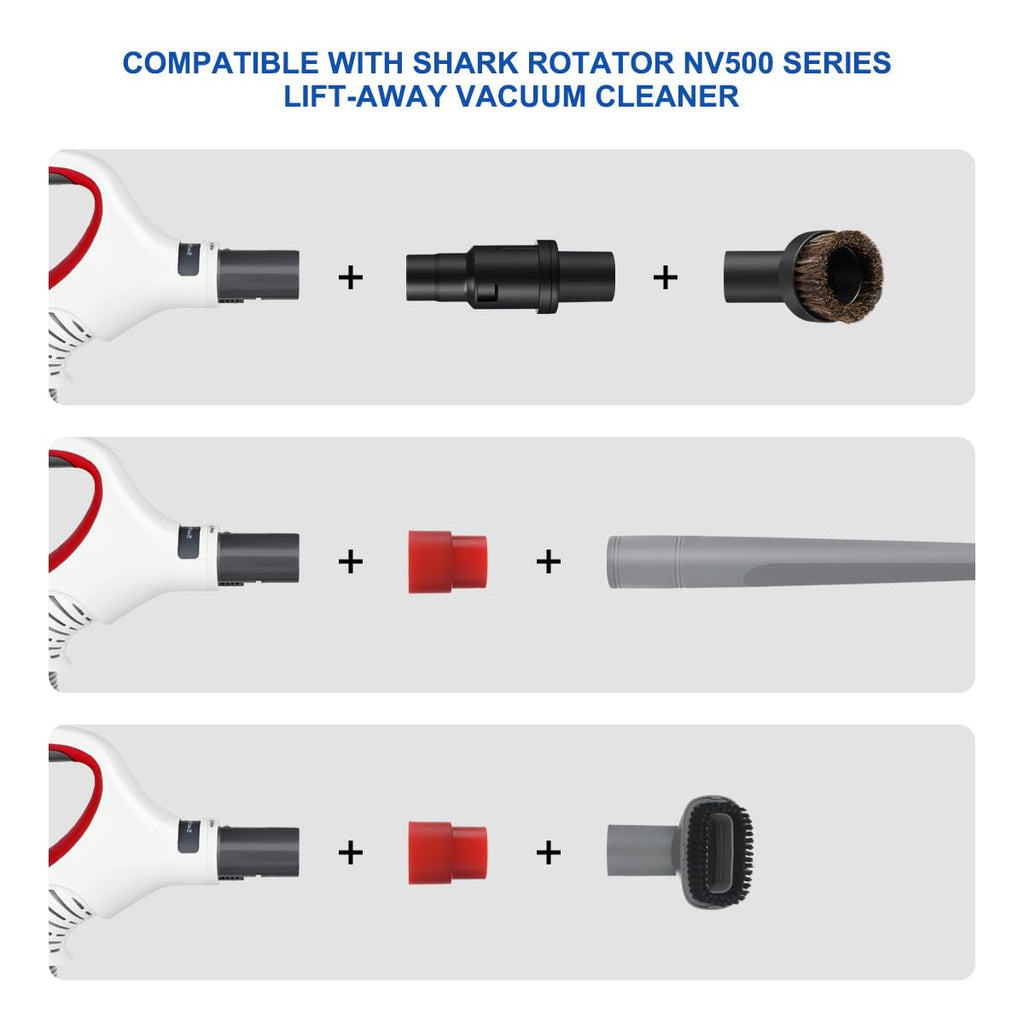 LANMU Vacuum Attachments Compatible with Shark Navigator NV350 NV351 NV352 NV356E and Rotator NV500 NV501 Series Lift-Away Upright Vacuum, Crevice Tool Vacuum Accessories & Brushes