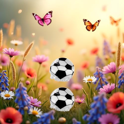 Football Hair Clip 2-Piece Set Non-Slip Sports Hair Barrettes