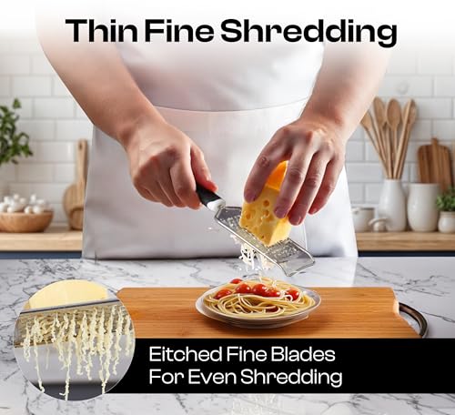 Handheld Cheese Grater - Stainless Steel, Rust-Proof Kitchen Tool