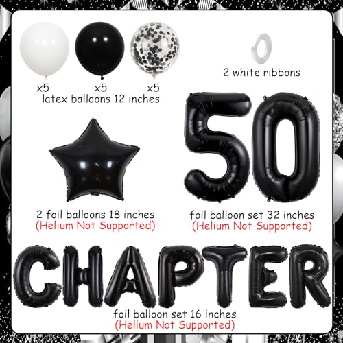 Chapter 50 Balloon Kit - 50th Birthday Decoration Set