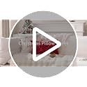 ONWAY Merry Christmas Embroidered Pillow Cover 12x20 White Gold Holiday Decor