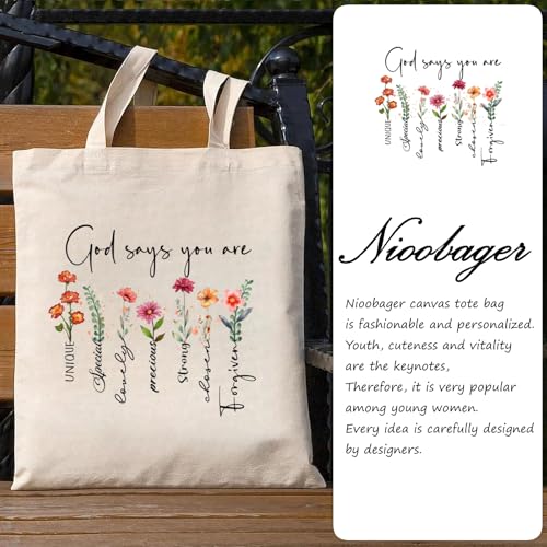 God Says You Are Canvas Tote Bag - Christian Faith Gift
