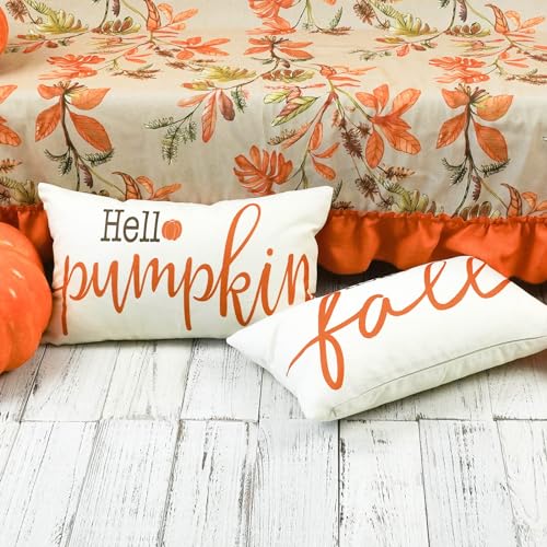 ONWAY Fall Decorative Pillow Covers Set of 2 - 12x20 Inch Farmhouse Autumn Cushions