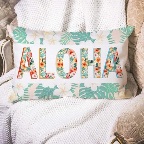 Aloha Decorative Pillow Cover 12x20 inches - Beach Style