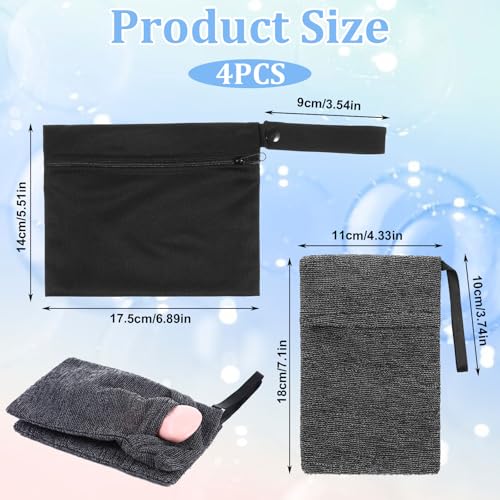 2Pcs Travel Soap Bar Bag with 2 Pcs Foaming Nets, Quick Dry Soap Pouch Bar Soaps Case for Baths or Showers Travel Portable Case Bars Cleaner Pouch Saver Pocket for Camping Enthusiasts£¨Black & Grey£©