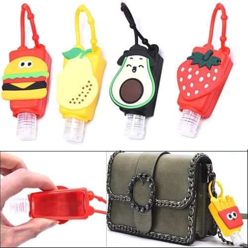 aoukoslt Strawberry Travel Hand Sanitizer Bottle with Silicone Sleeve
