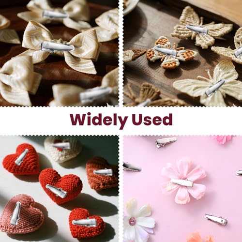 Bewudy 120 Pcs Small Alligator Hair Clips, 0.98 Inch Silver Metal Mini Hair Pins for Styling and DIY Crafts