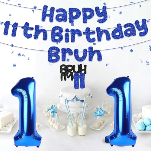 Blue 11th Birthday Party Decorations for Boys - Supplies Set