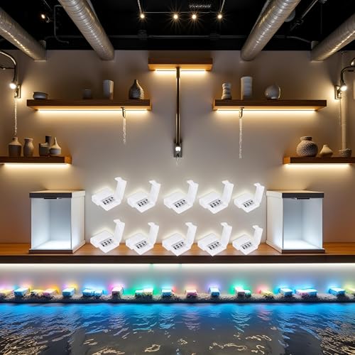 10mm 4-Pin LED Strip Connectors for 5050 RGB Lights - 10 Pack Solderless