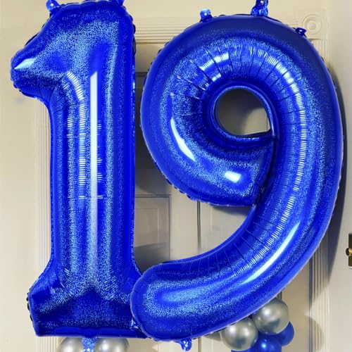 40-Inch Navy Blue Number 8 Balloon - Foil Mylar for Parties