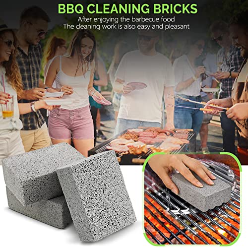 Maryton Grill Cleaning Stone - 3 Count Pumice Block for BBQ & Griddle