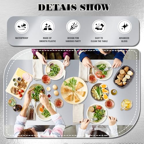 3 Pcs Silver Tablecloth Set - 54x72 Inch Disposable Foil Covers