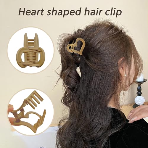 GraLigLuxu 4-Pack Matte Hair Claw Clips for Thick and Thin Hair