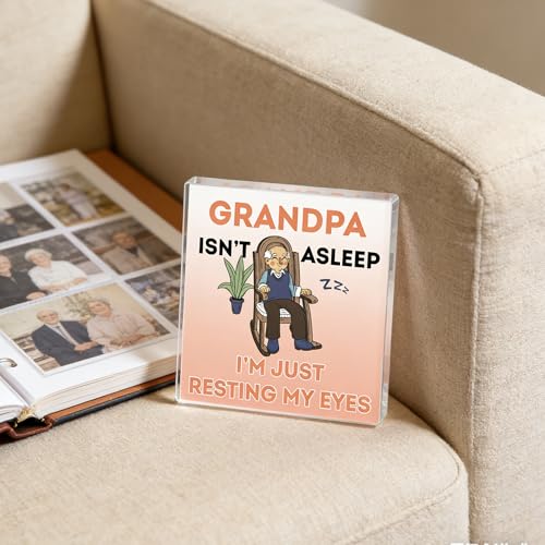 Funny Grandpa Acrylic Desk Plaque - Gift From Grandkids