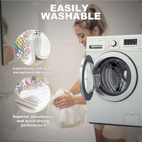 Premium Waffle-Weave Microfiber Kitchen Towels - Cute Goose Design