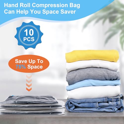 10 PCS Compression Bags Set - Space Saver for Travel & Home