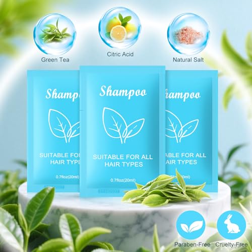 Travel Size Shampoo Bulk Pack 10 Pack Green Tea Scent Hotel Toiletries