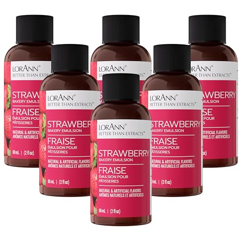 LorAnn Oils Strawberry Baking Emulsion - 2 Fl Oz Bottles (Pack of 6)