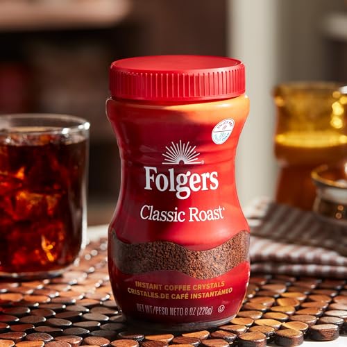 Folgers Classic Roast Instant Coffee, 8oz Limited Edition Jar