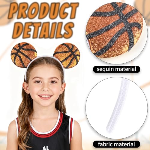 Doneace Basketball Glitter Sports Headband Game Day Hair Accessory