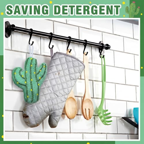 Cactus Sponge Dish Scrubbers - 12 Pcs Non-Scratch Kitchen Cleaning Tools